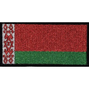 Патч Флаг Беларуси цветной (правильный орнамент)